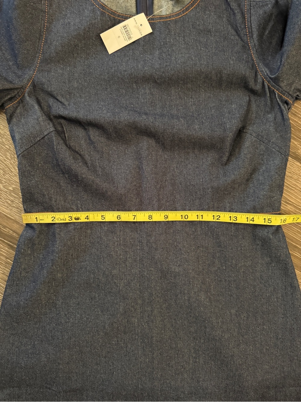 Ann Taylor Short Sleeve Denim Dress New - Picture 5 of 8